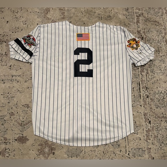 Majestic Authentic New York Yankees Derek Jeter World Series Jersey Men’s Sz: XL - Picture 8 of 9